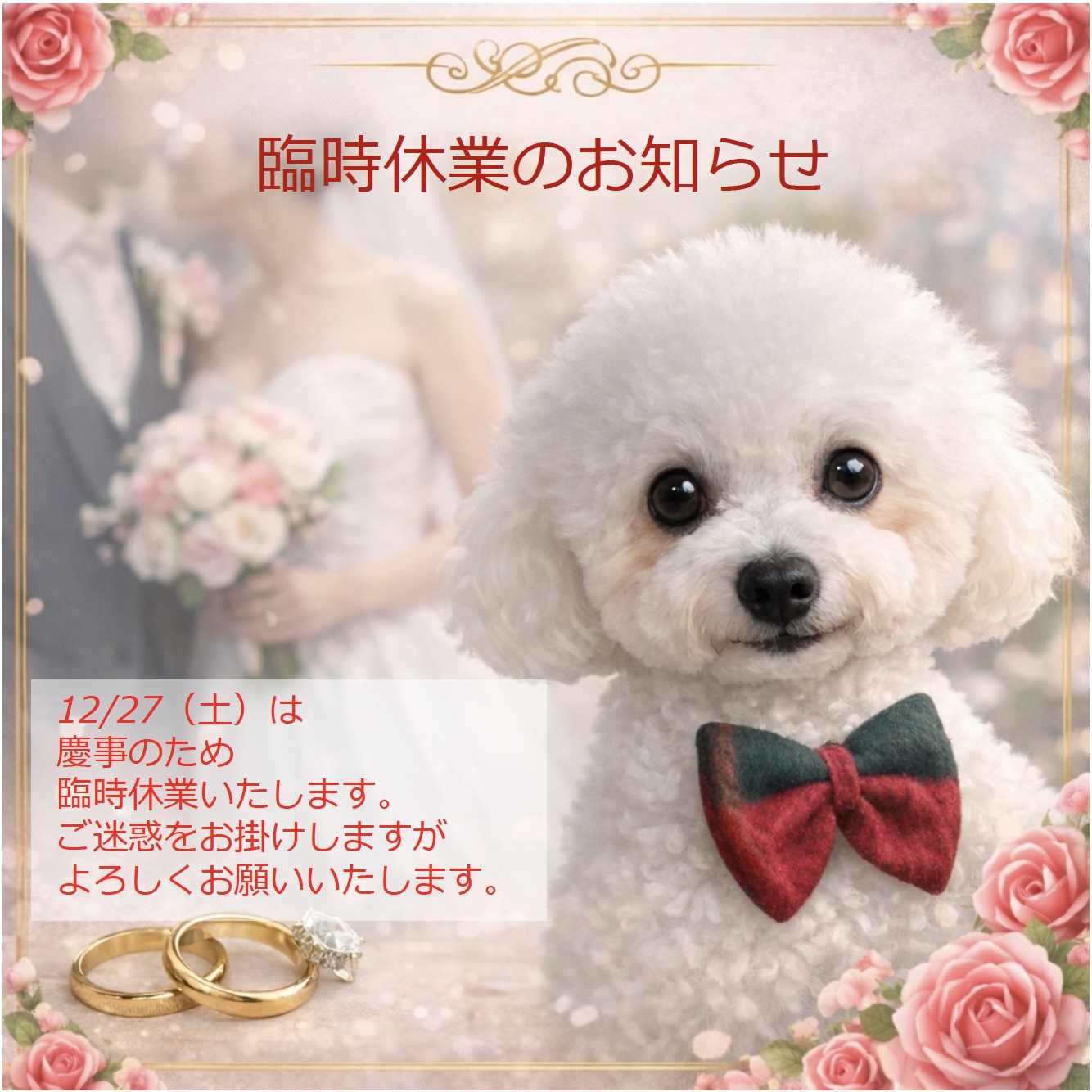 📢 臨時休業のお知らせ